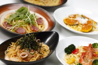 パスタはもちろん茹で上げです。