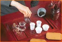 【２】茶器を暖める