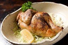 ひな鶏の黒胡椒焼き