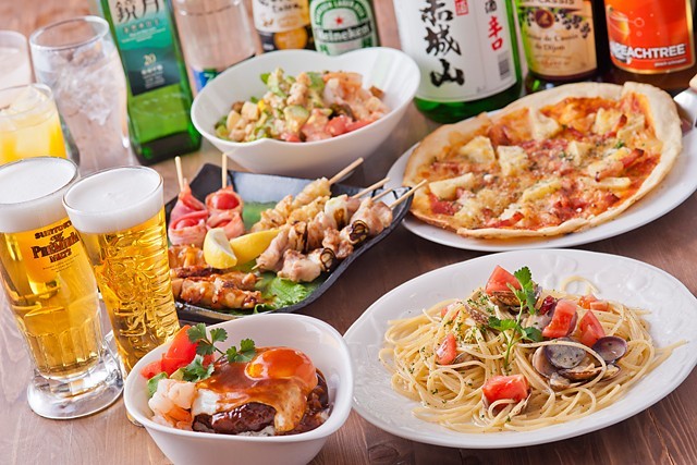 3000円コースのイメージ（５品＋２時間飲み放題）