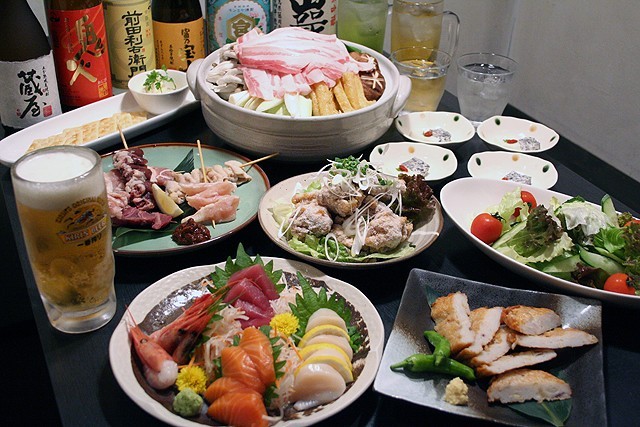 天おすすめ鍋コース（飲み放題付）（上州もち豚辛みそ鍋）のイメージ 4000円 ※鍋は上州もち豚しゃぶハリ鍋に変えられます