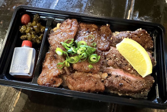 厚切り牛たん塩焼きステーキと和牛切り落とし重