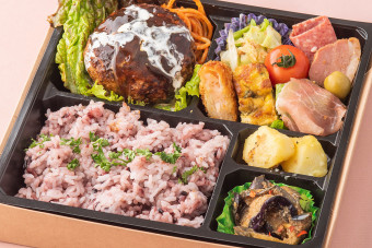 上州牛と麦豚ハンバーグイタリア弁当