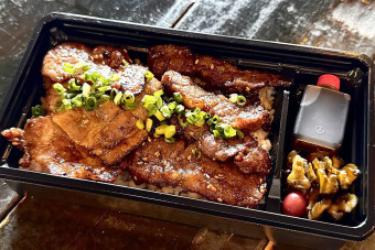 上州麦豚と切落し牛カルビの焼肉重