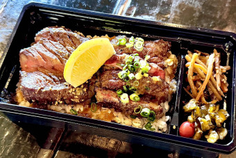 厚切り牛たん塩焼きと牛ハラミステーキ重