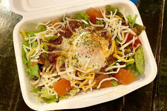 牛たん挽肉のタコライス