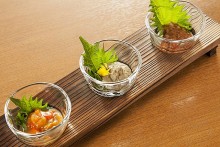 本日の珍味三点盛り