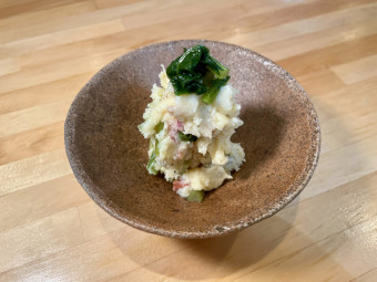 わさび菜とベーコンの和風創作ポテトサラダ ¥700