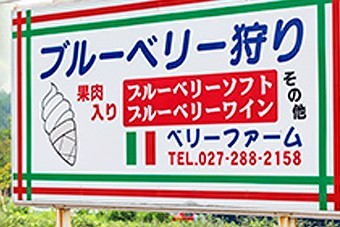 ベリーファームの看板