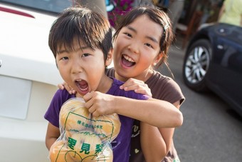 「美味しい梨をたべにきてね！」