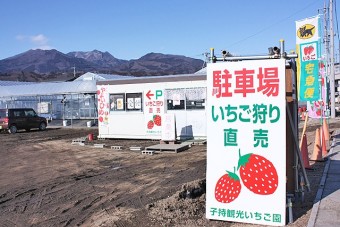 子持観光いちご園の入り口