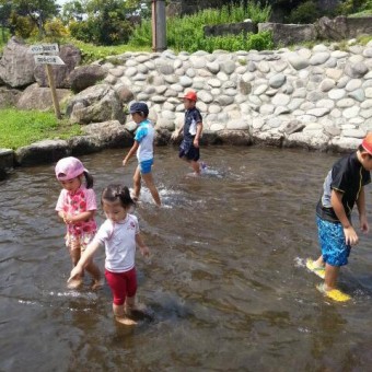 子供たちが大喜びの「マスつかみ」