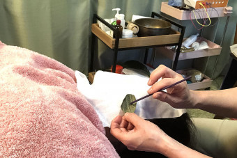 ビワの葉線香灸