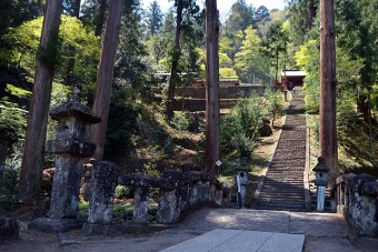 太鼓橋と 165段の参道石段