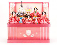 春の露芝桜のプリンセス五人収納飾り