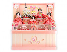 とび桜のプリンセス収納三段飾り