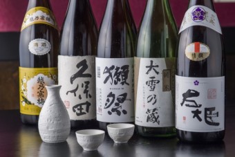 日本酒は人気のものから希少なものまでご用意