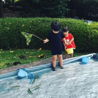 魚のつかみ取り体験も出来ます（要予約）