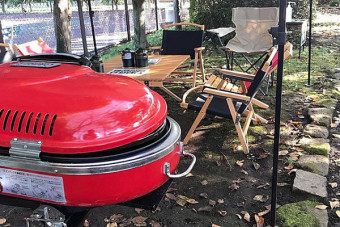 専用BBQグリル、椅子、テーブル、日除けテント等、無料貸し出し