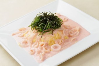 小ヤリイカと大葉のたらこクリーム