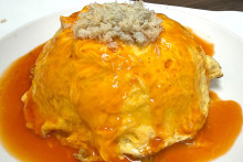 カニ玉餡掛けチャーハン