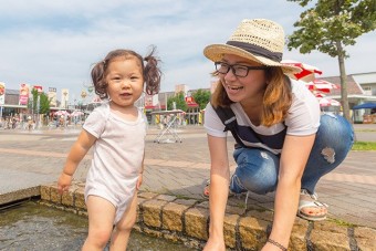 小さい子でも安心して遊べる小川