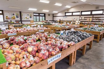 道の駅たくみの里内の農産物直売所