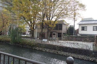 前橋市街広瀬川そいの広瀬川美術館