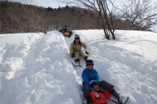 半日コースは、満４歳から参加できます。みんなで雪遊びだ！！