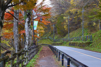 榛名湖沿いの遊歩道