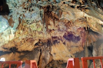 隣接する川和自然公園の鍾乳洞「不二洞」。