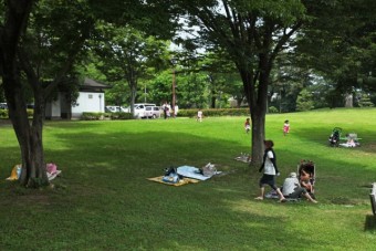 日陰でのんびり