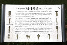 M-1号墳（帆立貝式古墳）案内板
