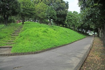 公園西側は小高い丘になっている