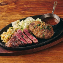 上州牛 王様の炭火焼サーロインステーキ&Beef 100％プレミアムハンバーグ