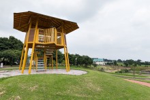 県庁や平野を一望できる展望台