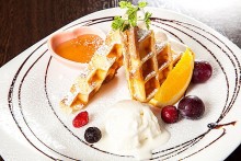 焼きたてワッフル