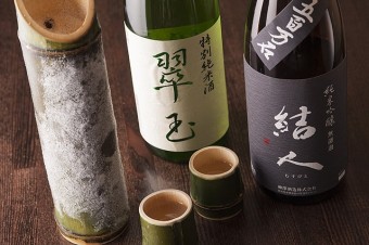 竹筒の香りとともにいただく日本酒は絶品