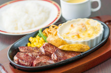 リブカットステーキ&グラタン