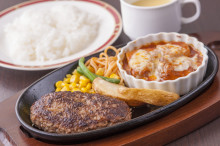 合挽ハンバーグ&ポーク煮チーズ焼