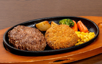 牛ハンバーグ&ミートクリームコロッケ