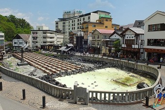 草津のシンボル・湯畑