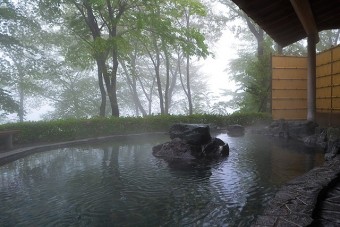 妙義山を一望できる露天風呂